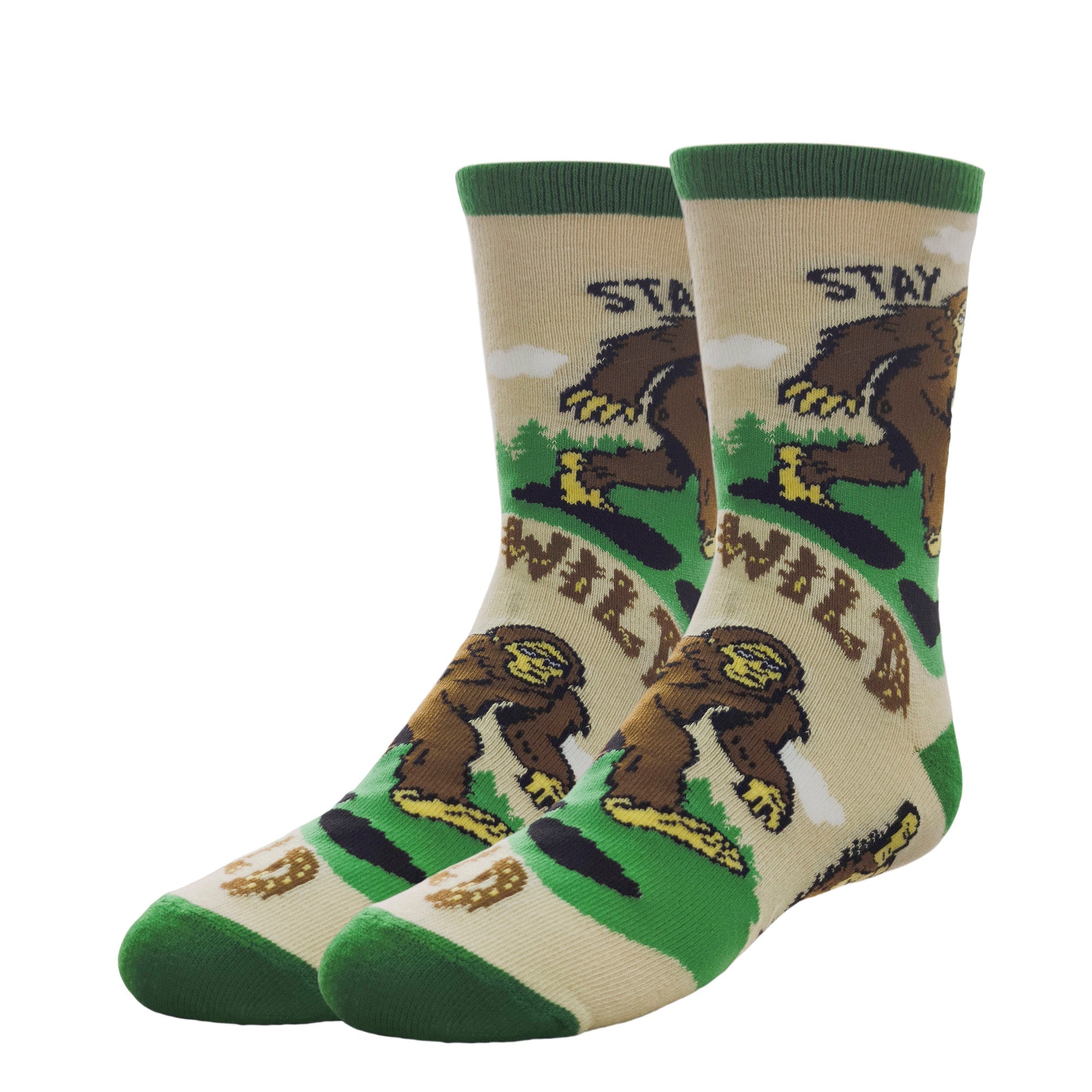 Stay Wild Socks | Funny Crew Socks for Kids