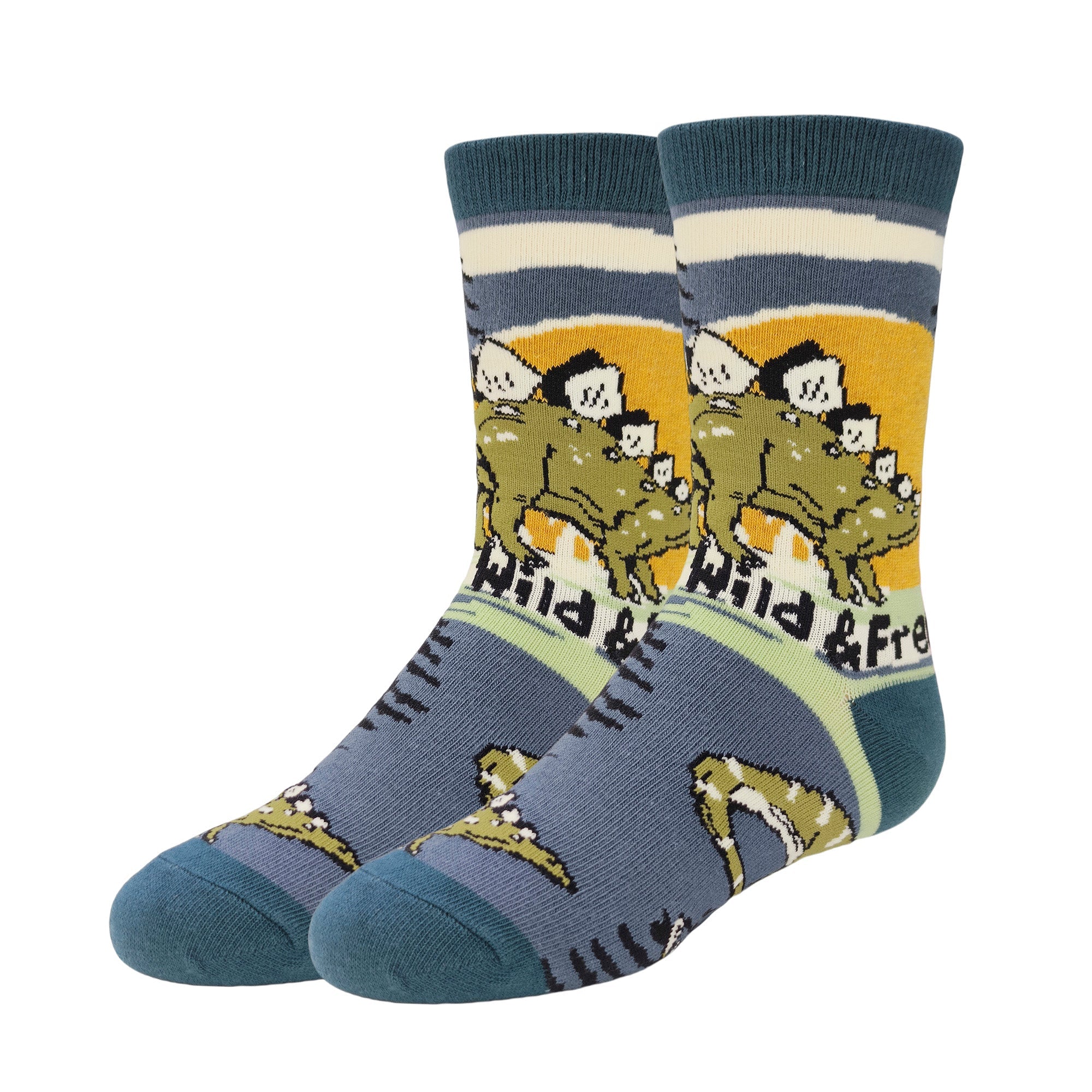 Wild & Free Socks | Funny Crew Socks for Kids