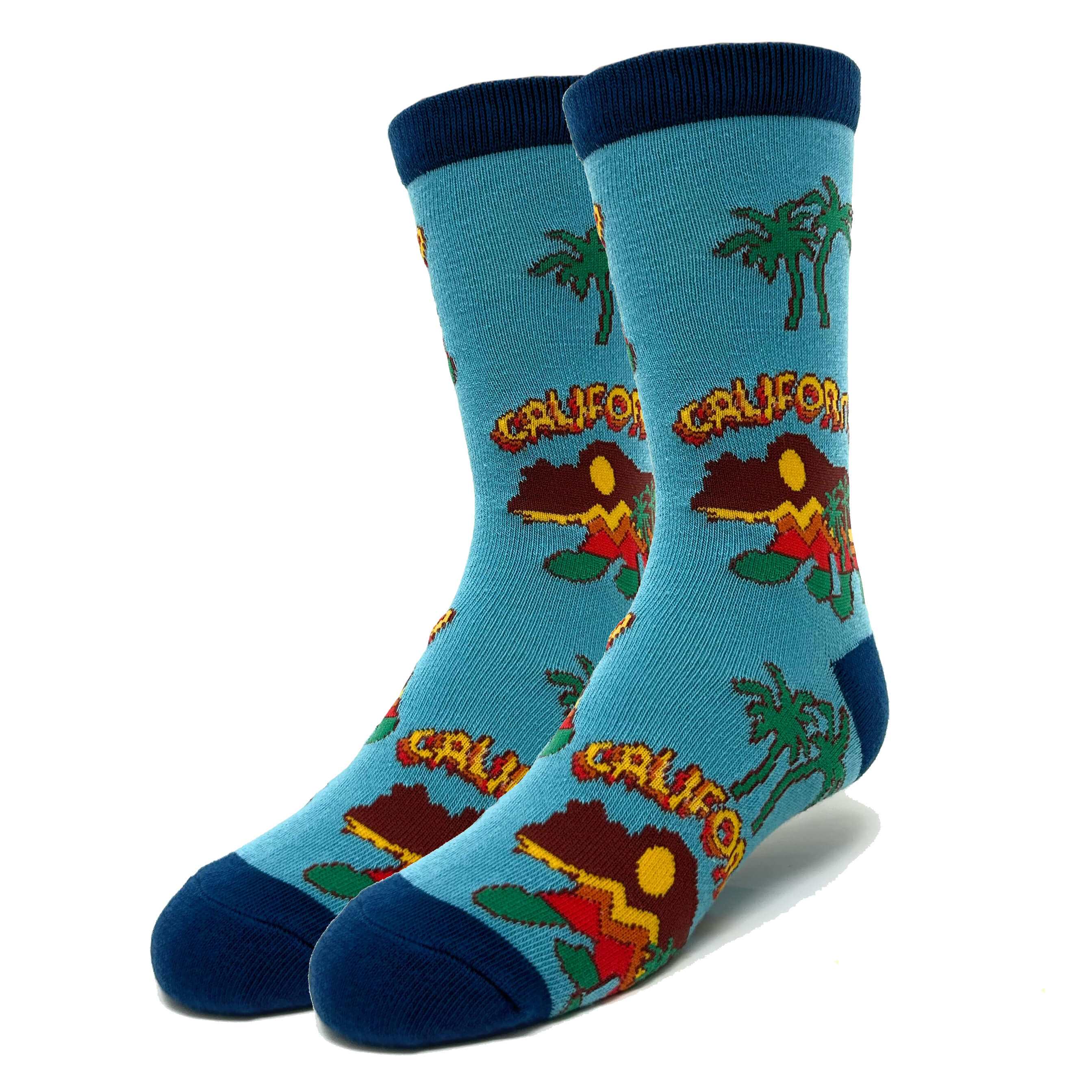 Cali Bear Sock | Funny Crew Socks for Kids