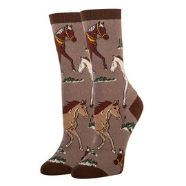 Horse Ride Socks | Funny Crew Socks for Women