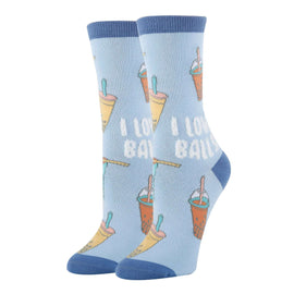 Boba Socks | Funny Crew Socks for Women