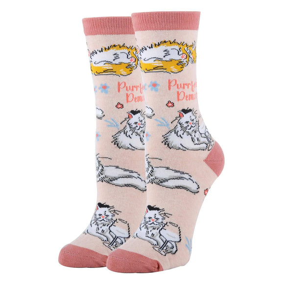 Demure Socks | Funny Crew Socks for Women