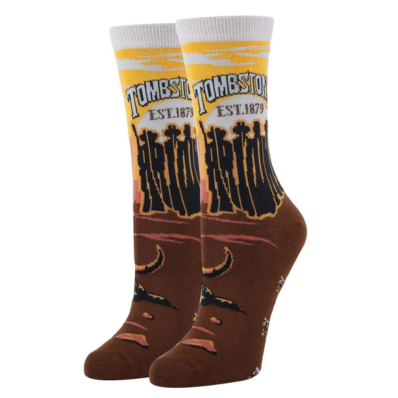 Tombstone Socks | Funny Crew Socks for Women