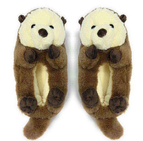 Otter One | Fuzzy Non-Slip Cute Slippers for Women, Size Small