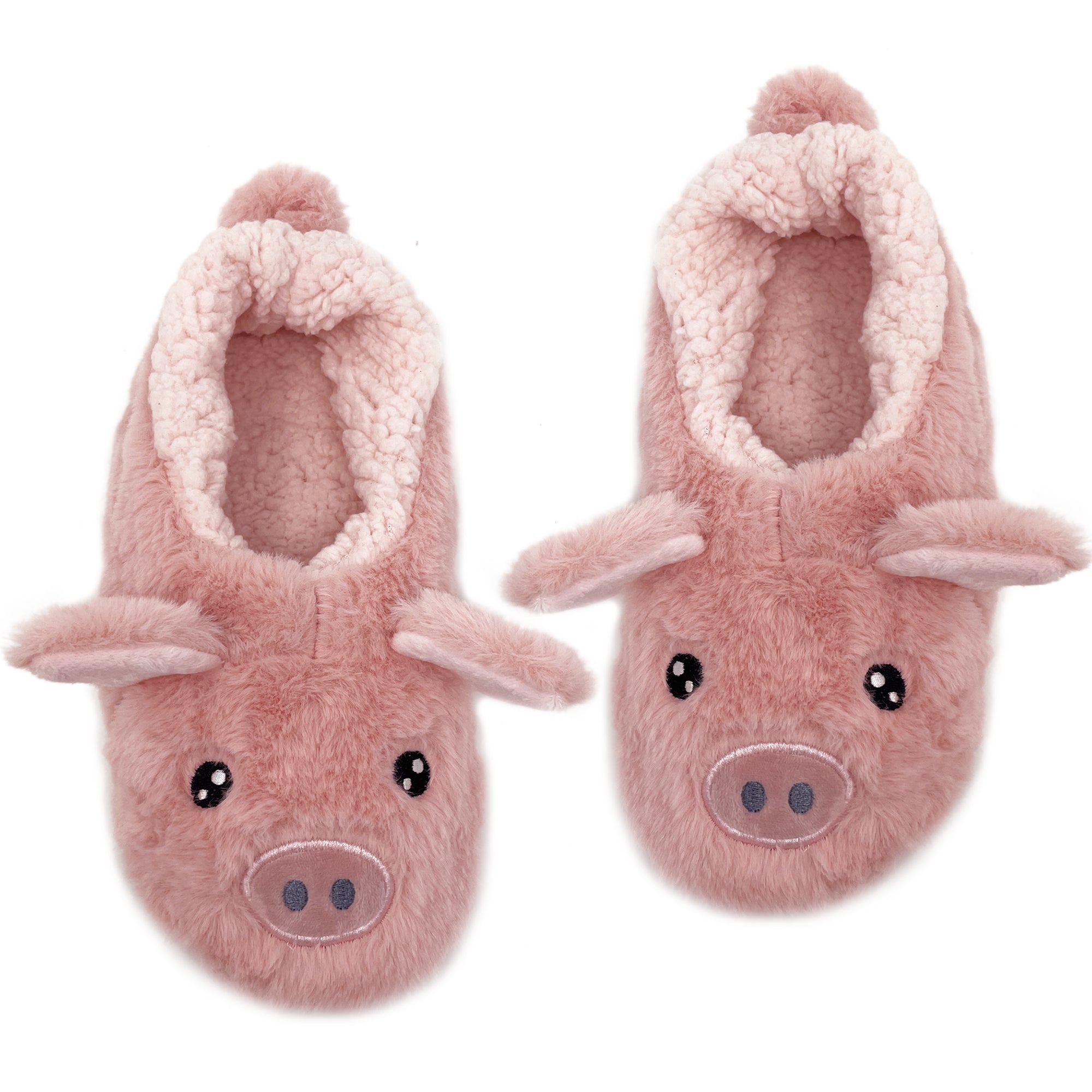 Pink Steps Fuzzy Slippers for Women