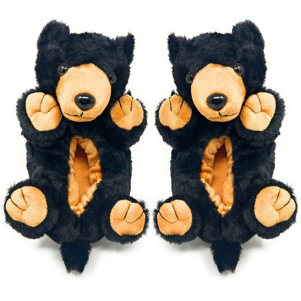 Black Bear Hugs Slippers