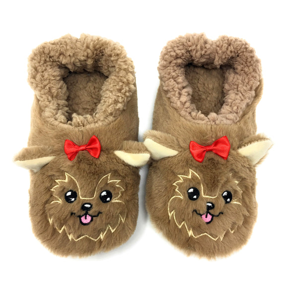 Yorkie Fluffy Sherpa Slippers Women Dog Slippers Oooh Yeah! Socks