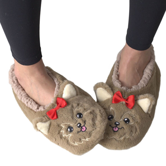 Yorkie Fluffy Sherpa Slippers