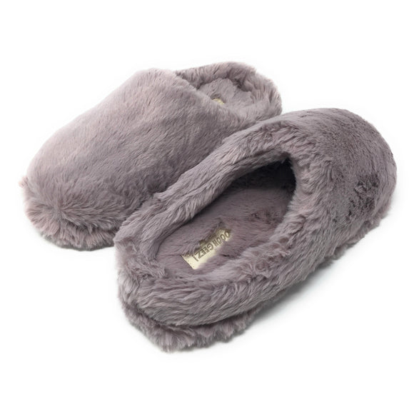 Sabrina Lilac Plush Slip On Slippers for Women