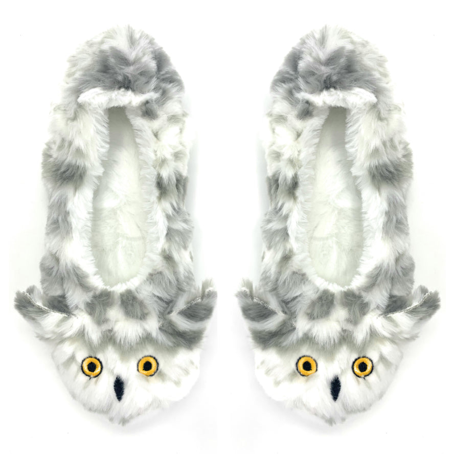 Owl Right Plush Slippers for Women
