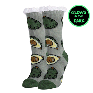 Avocado Life Glow In The Dark Slipper Socks for Women