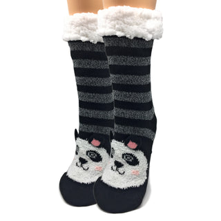 Panda Panda Sherpa Slipper Socks for Women