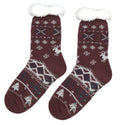 Reindeer Love Sherpa Slipper Socks for Women