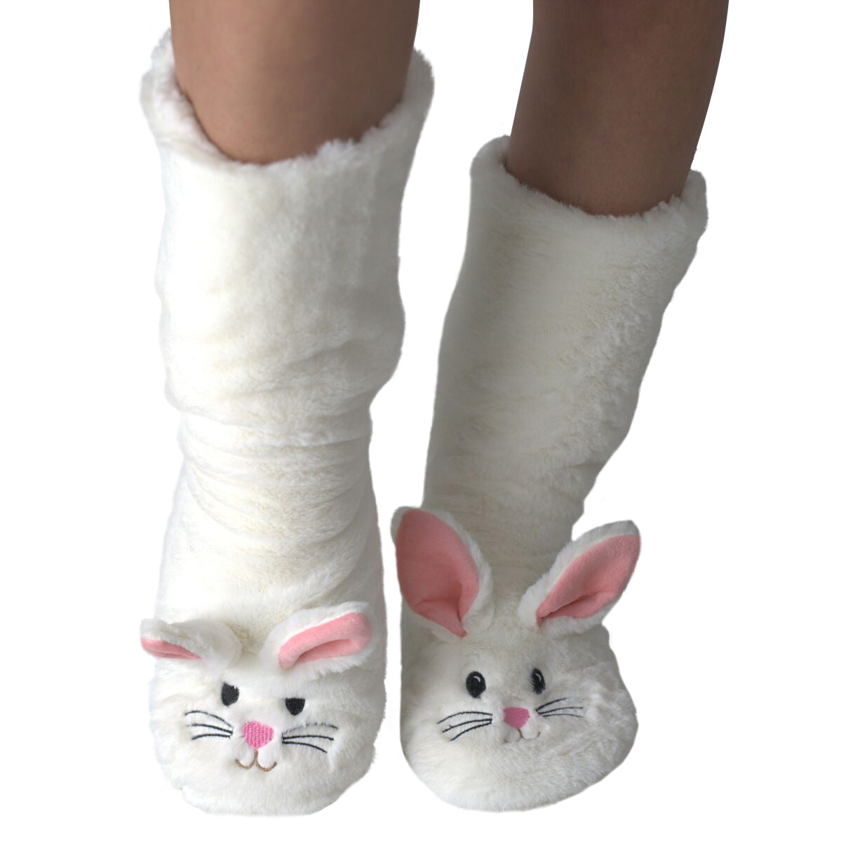 Bunny Plush Sherpa Slipper Socks - 0