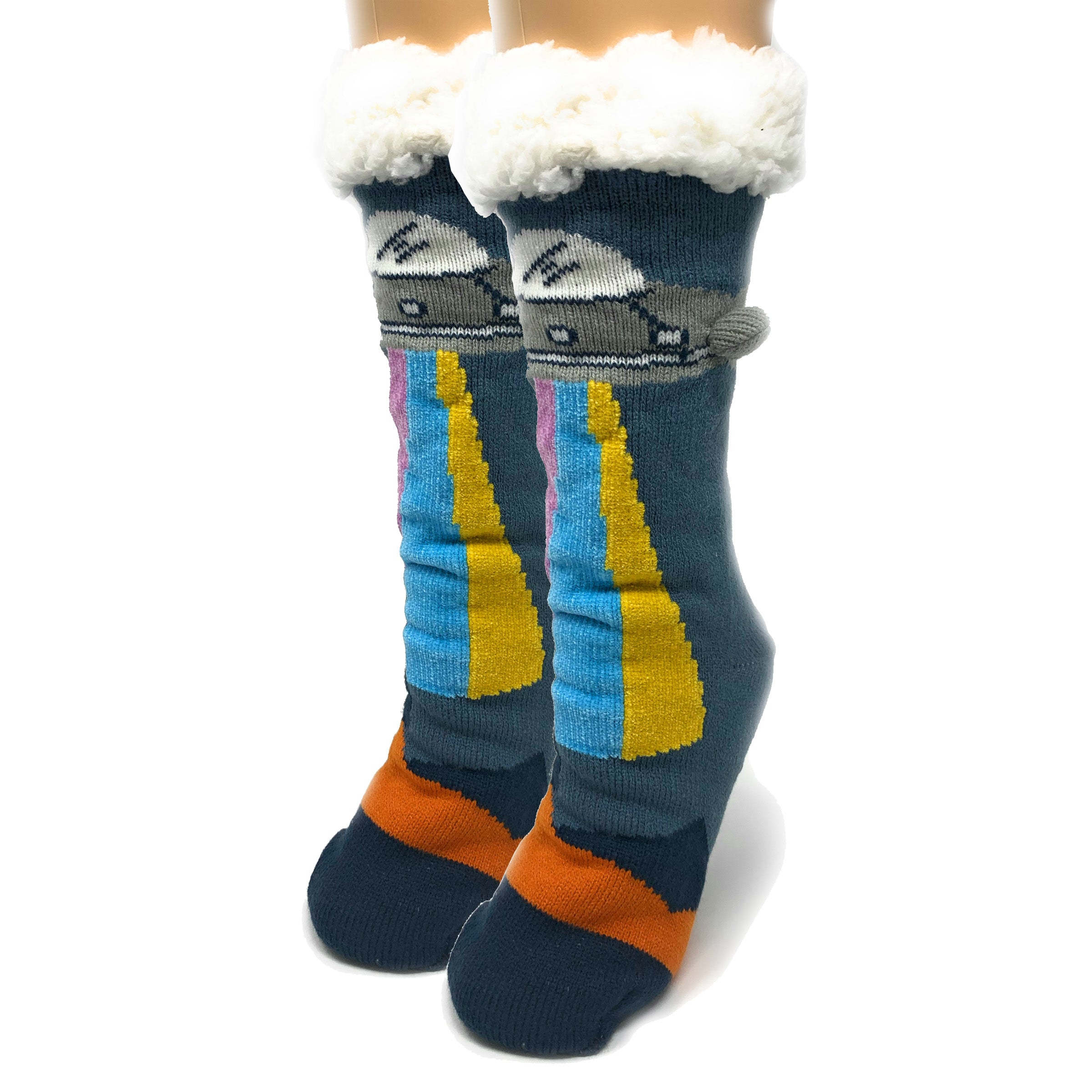 UFO Real 3D Pop Sherpa Slipper Socks for Women
