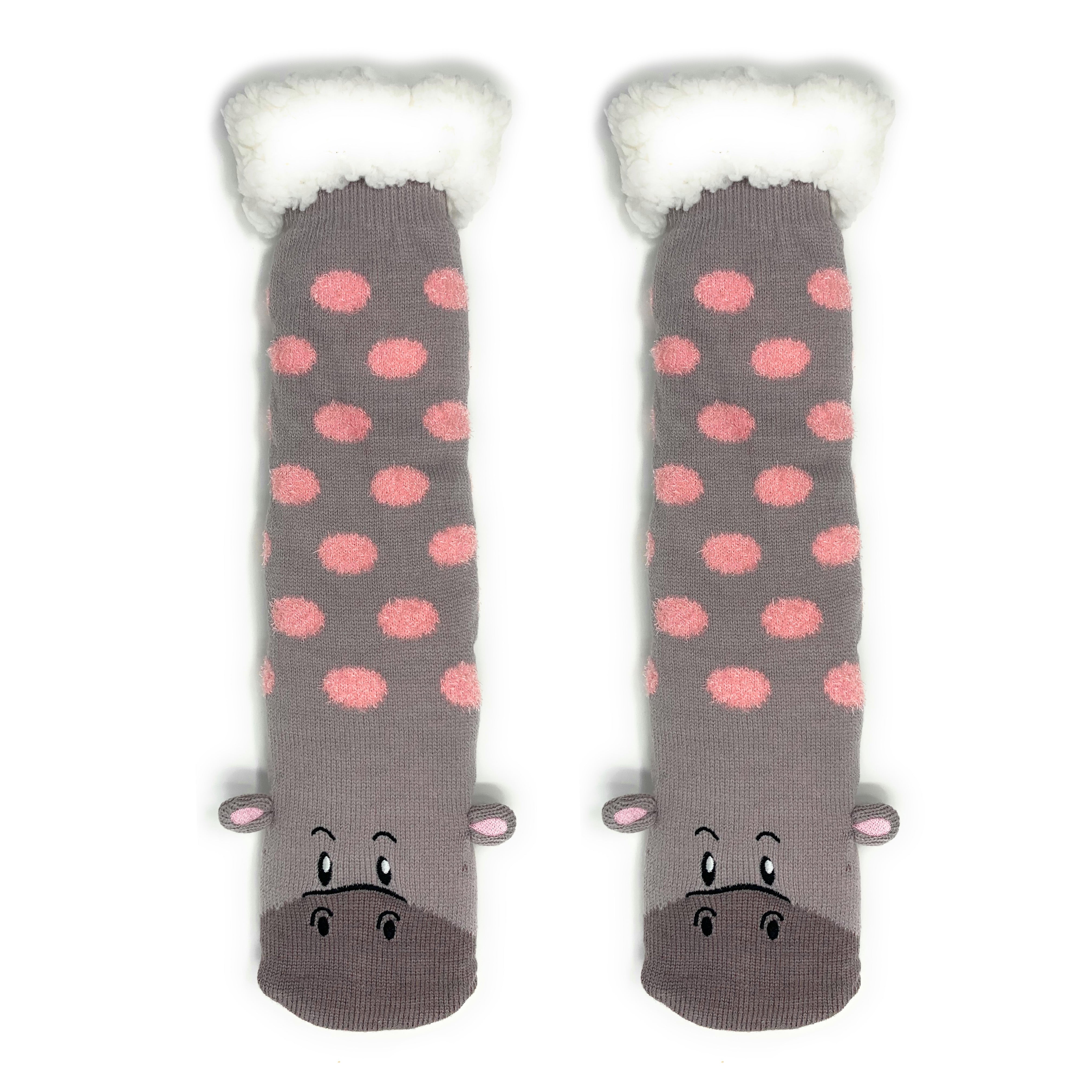 Hip Hippo 3D Pop Sherpa Slipper Socks | Women | Oooh Yeah!