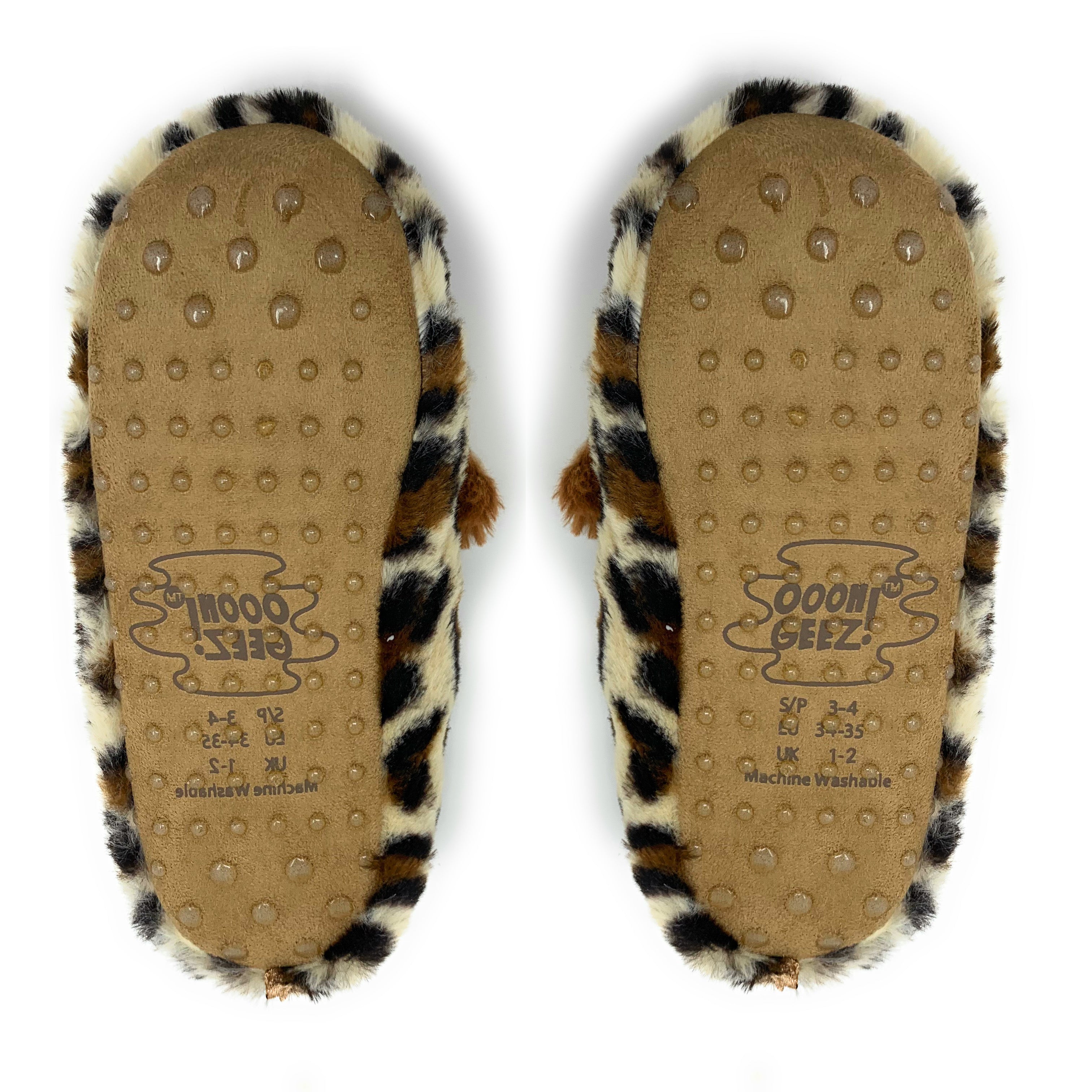 Kids discount cheetah slippers