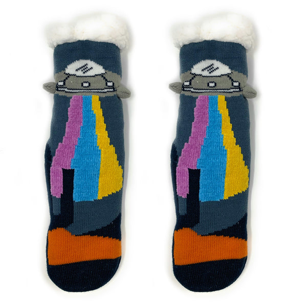 UFO Real Sherpa Slipper Socks for Kids