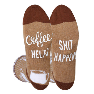 Shit Happens Coffee Helps Socks