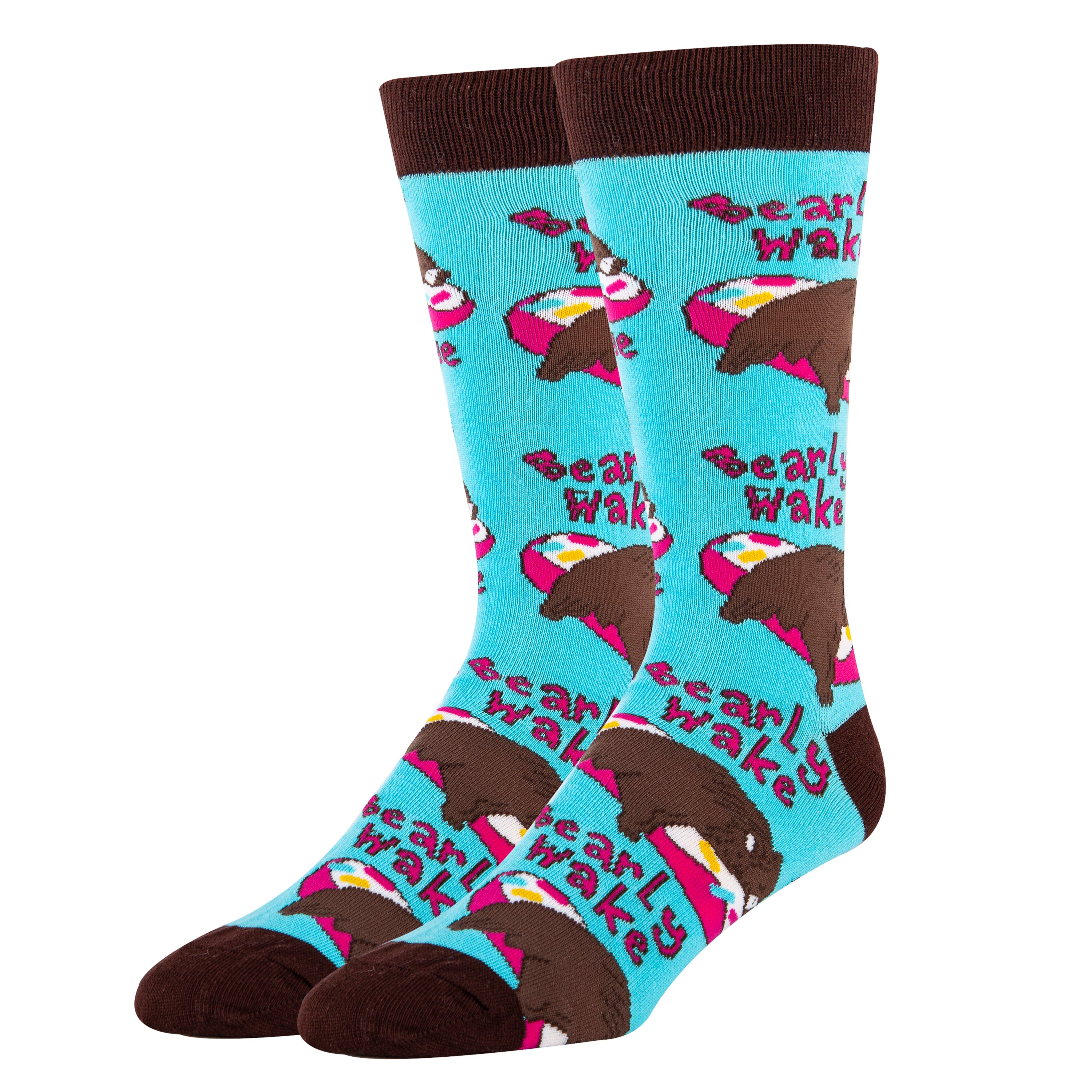 Bearly Awake Socks | Funny Crew Socks For Men