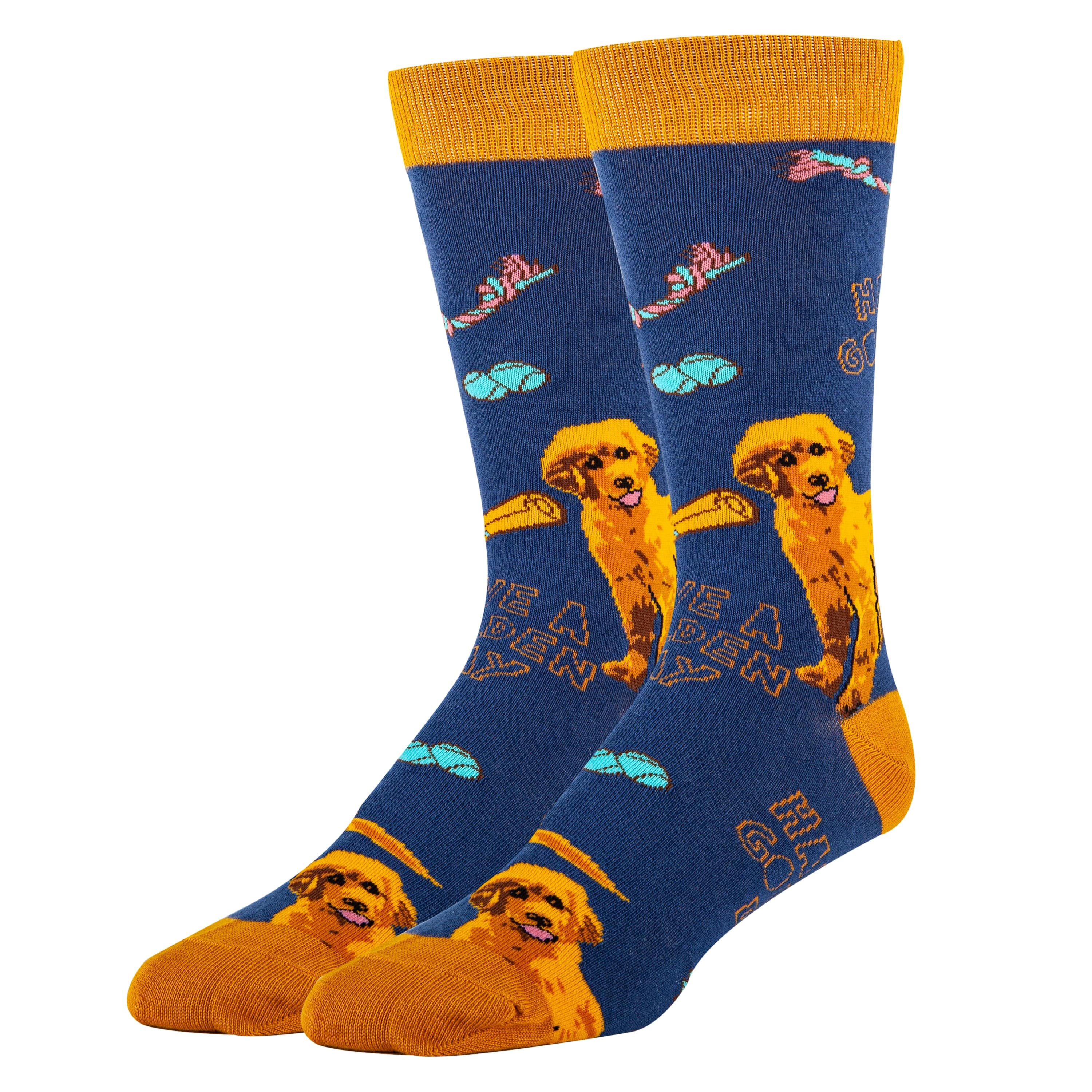 Golden Socks | Animal Crew Socks For Men