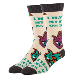 Eye On You Socks | Funny Crew Socks For Men