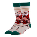 Santa's Map Socks | Novelty Crew Socks For Men
