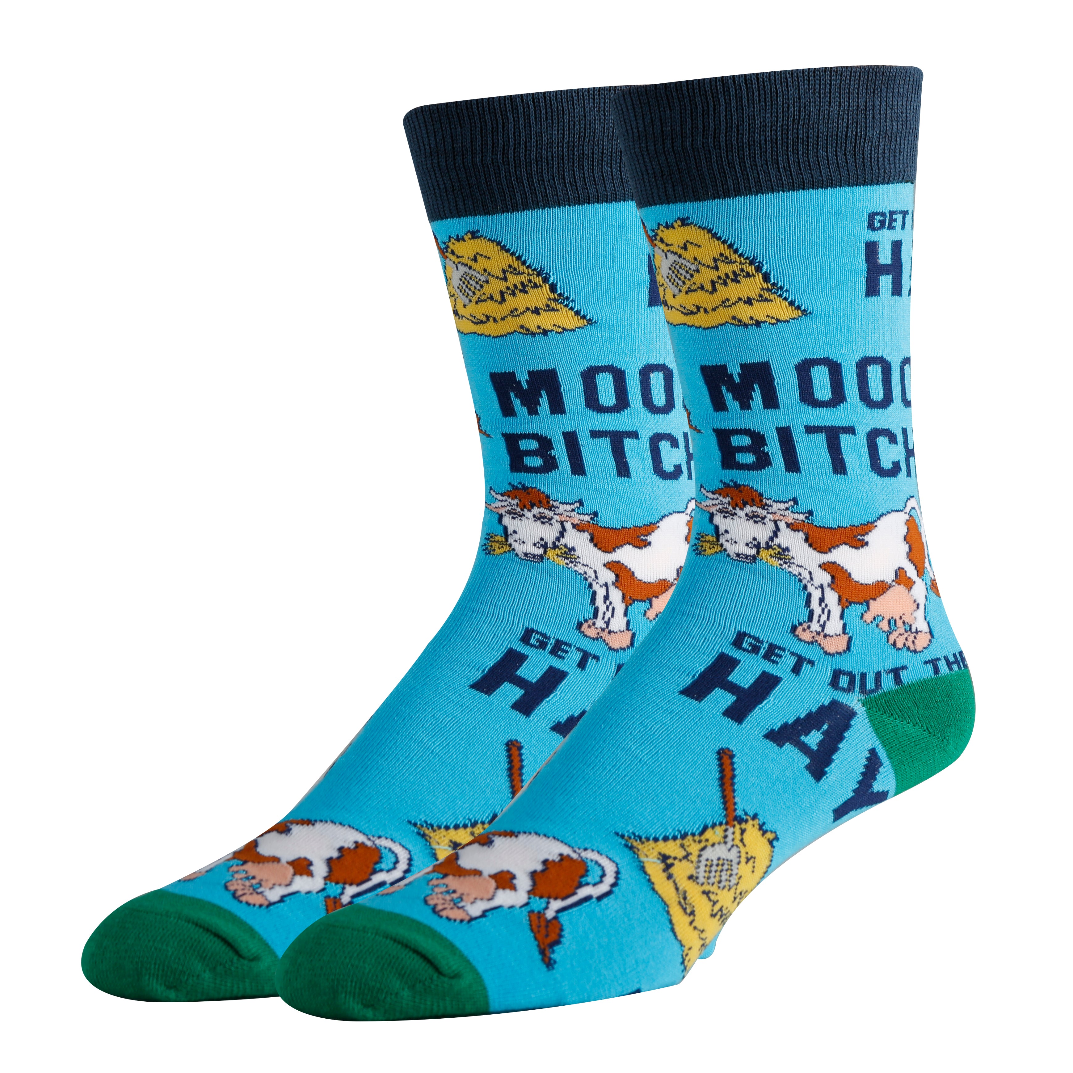 Mooo Over Socks | Sassy Crew Socks For Men | Oooh Yeah! Socks