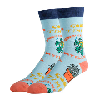 Wet My Plants Socks | Sassy Crew Socks For Men