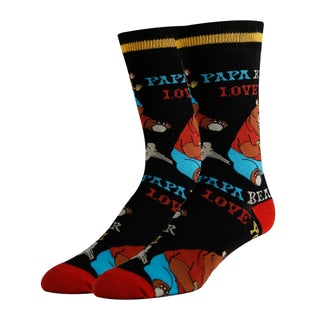 Papa Bear Socks | Novelty Crew Socks For Men
