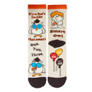 Smart Owl Socks | Novelty Crew Socks For Mens