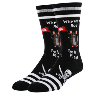 Pi-Rat Socks | Funny Crew Socks for Men