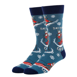 Ski Off Socks | Funny Crew Socks for Men