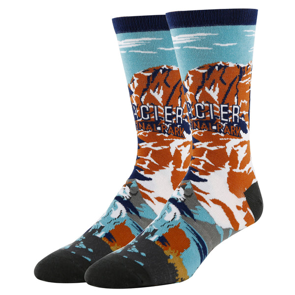 The Glaciers Socks | Funny Crew Socks for Men