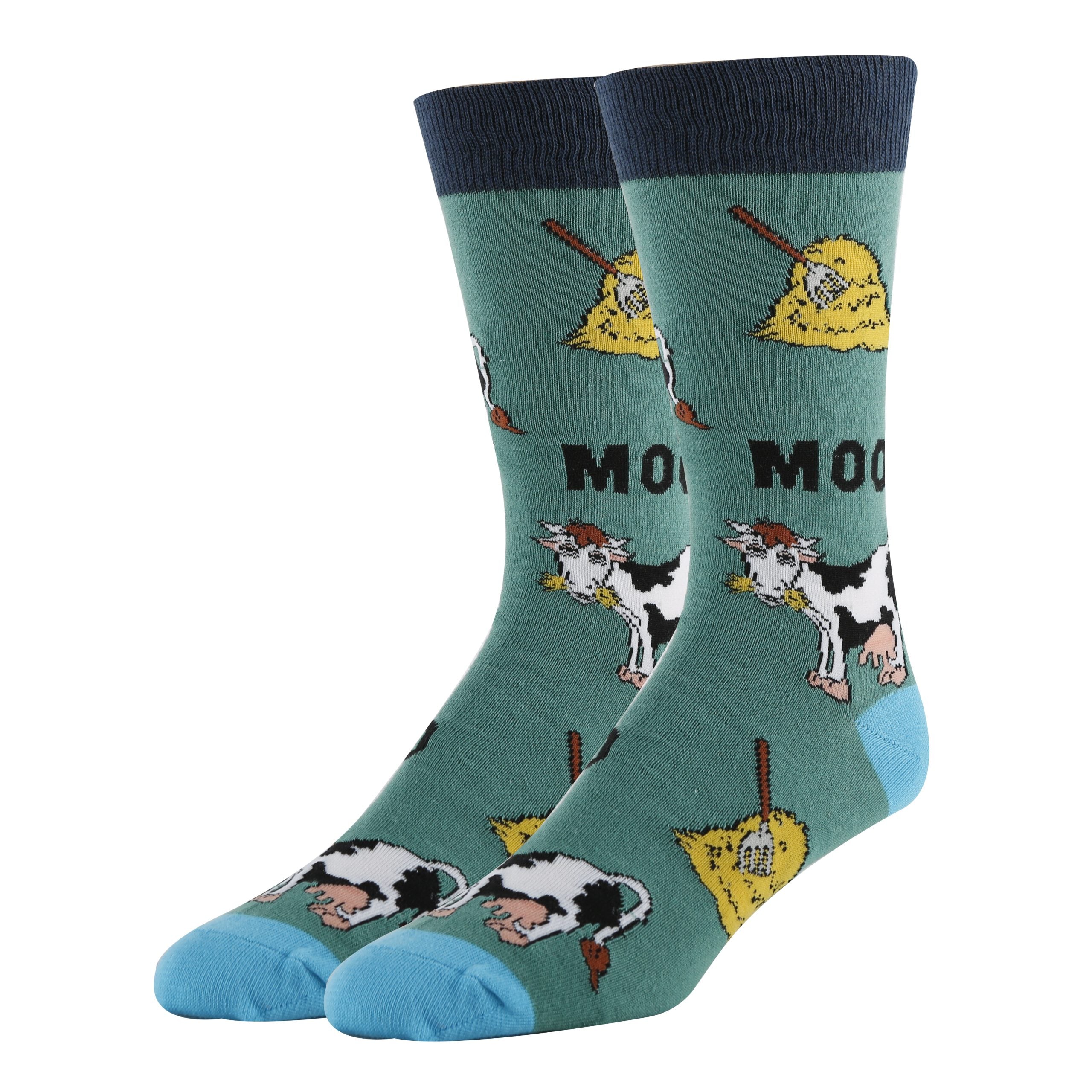 Mooo Socks | Funny Crew Socks for Men