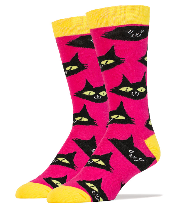 The Cat's Meow Socks | Animal Crew Socks For Men