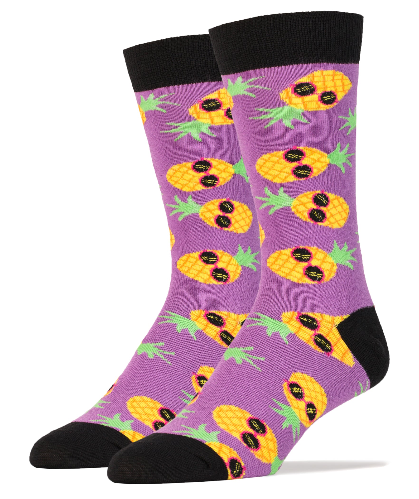 Pineapple Dude Socks | Novelty Crew Socks For Men