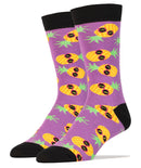 Pineapple Dude Socks | Novelty Crew Socks For Men