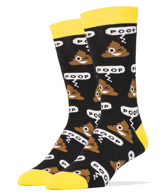 Poop! Socks | Sassy Crew Socks For Men