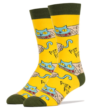 Purrito Socks | Animal Crew Socks For Men