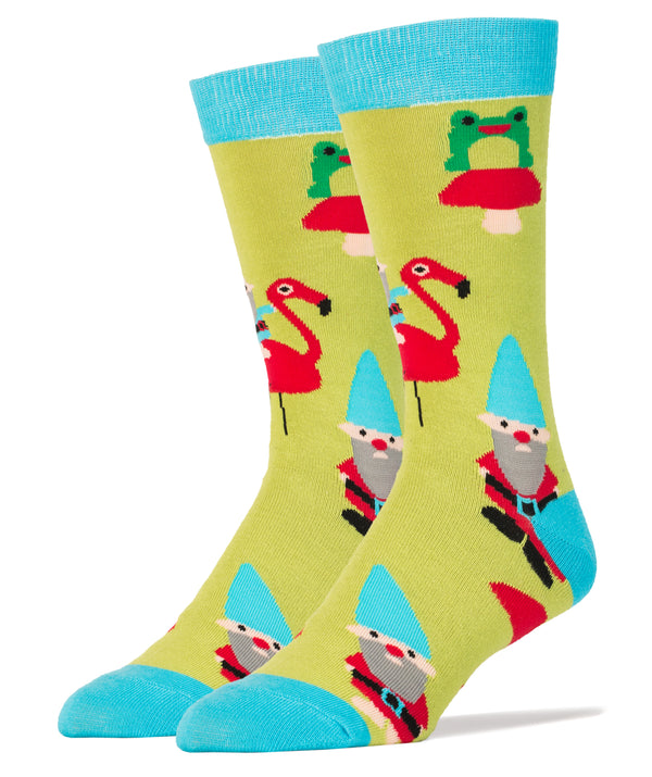 Party Gnomes Socks | Novelty Crew Socks For Men