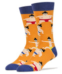 Super Sumo Socks | Novelty Crew Socks For Men