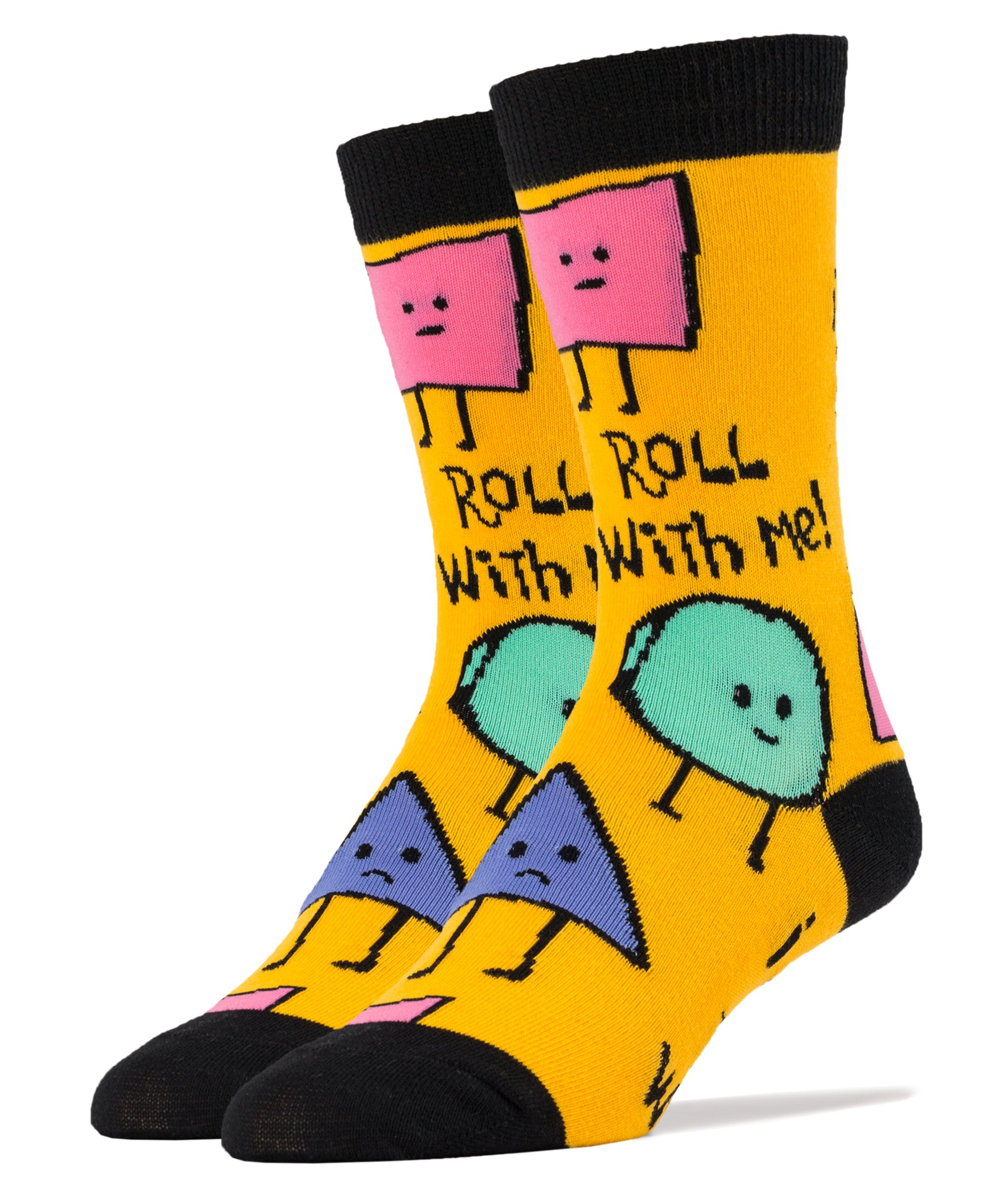 Roll With Me Socks | Novelty Crew Socks For Men