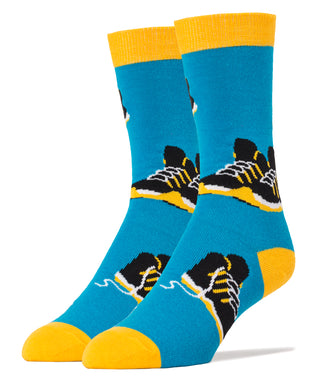 Sneaker Head Socks | Novelty Crew Socks For Men