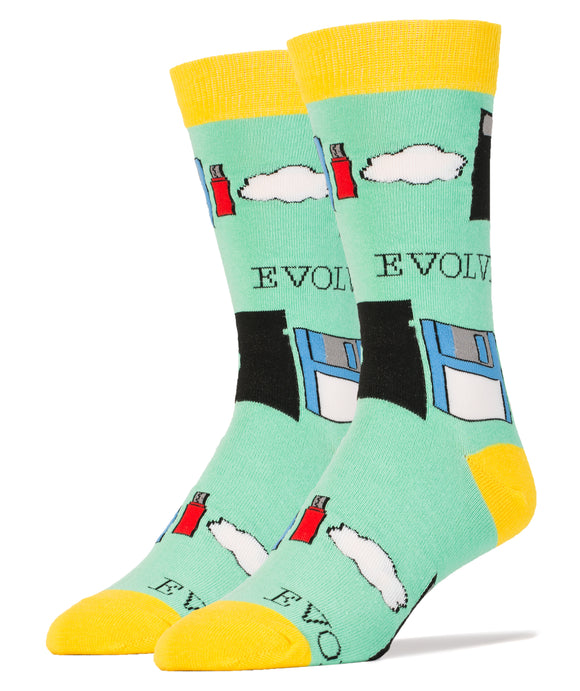 Evolve Socks | Novelty Crew Socks For Men
