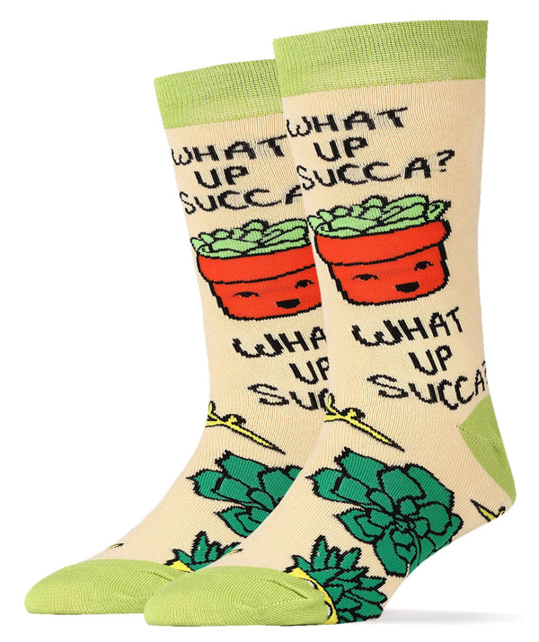 What Up Succa Socks | Funny Crew Socks For Men