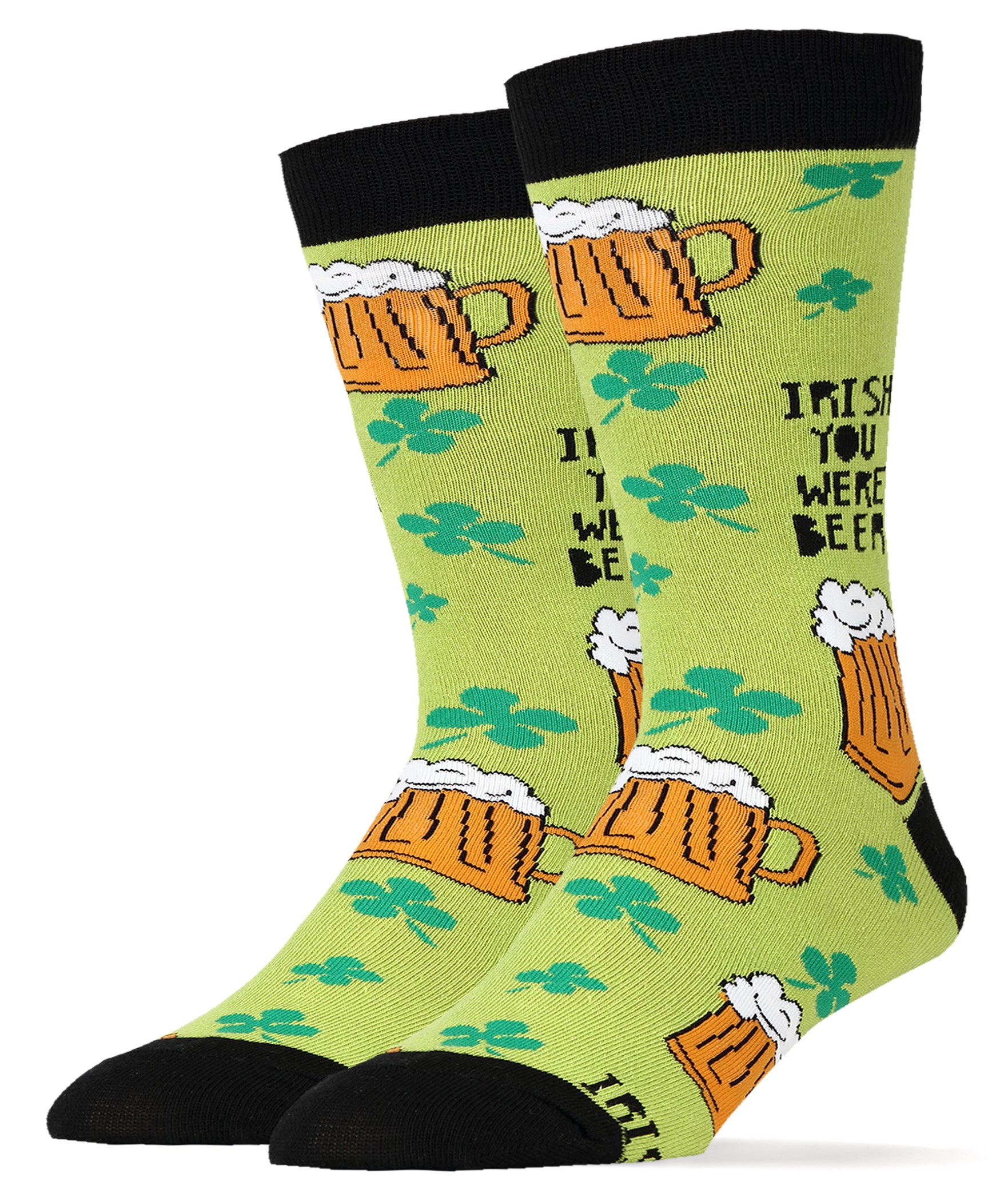 Irish Beer Crew Socks | St Patricks Socks For Men