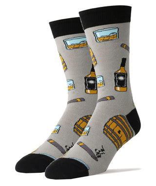 Whiskey Me Socks | Novelty Crew Socks For Men