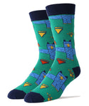 Totem Owl Socks | Novelty Crew Socks For Men