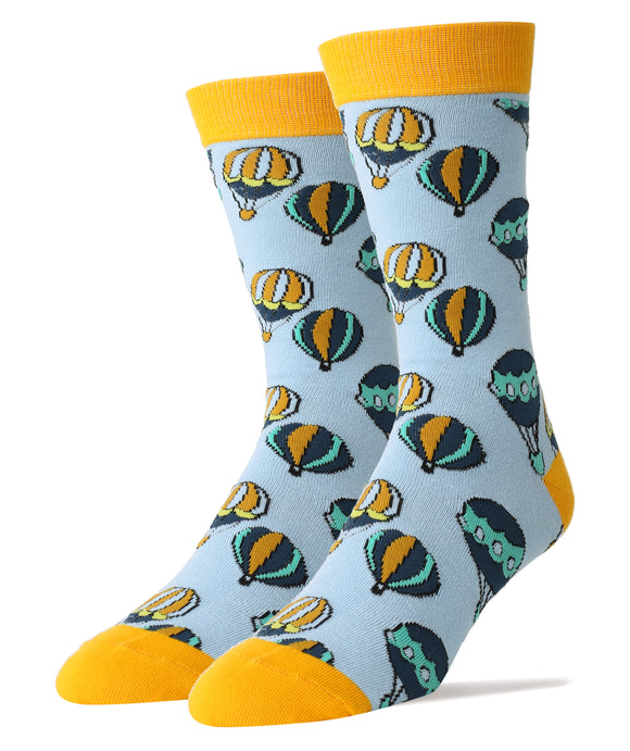 Hot Air Socks | Novelty Crew Socks For Men